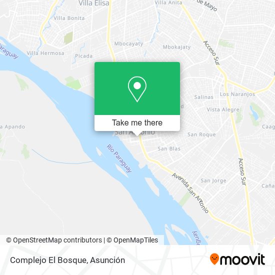 Mapa de Complejo El Bosque