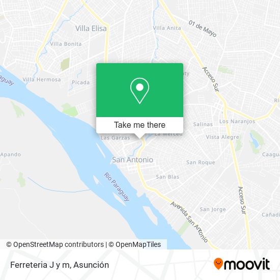 Mapa de Ferreteria J y m