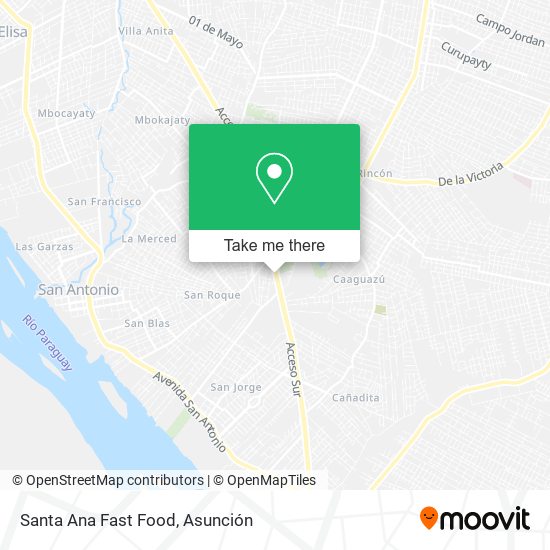 Santa Ana Fast Food map