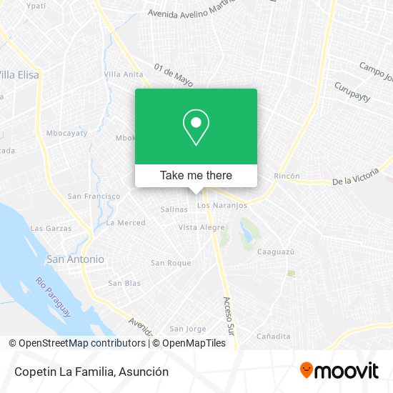Mapa de Copetin La Familia