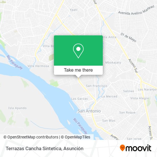 Mapa de Terrazas Cancha Sintetica