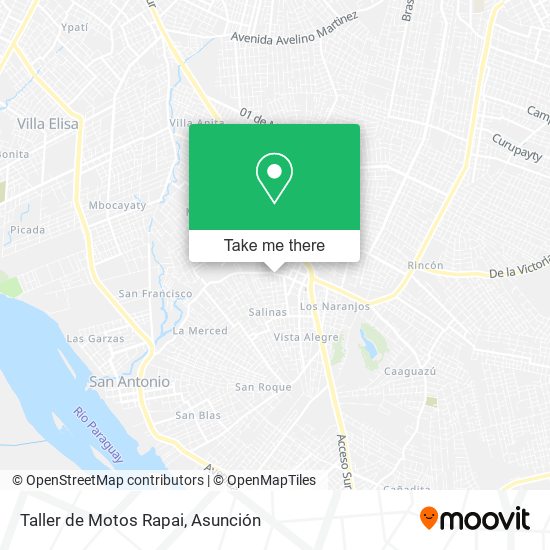 Mapa de Taller de Motos Rapai