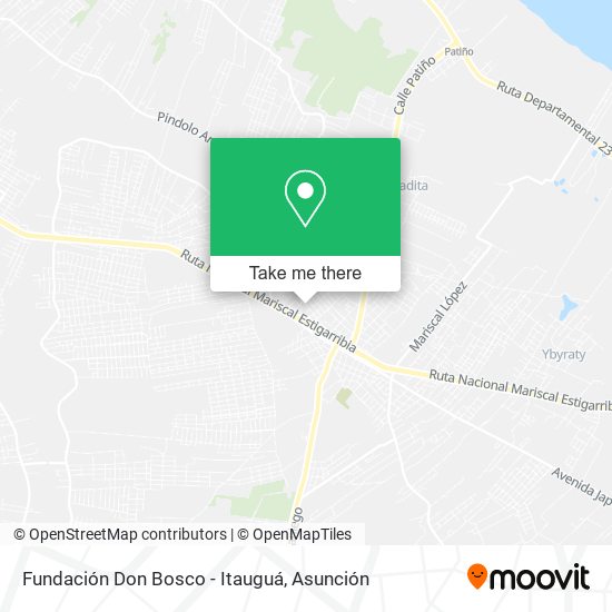 Mapa de Fundación Don Bosco - Itauguá