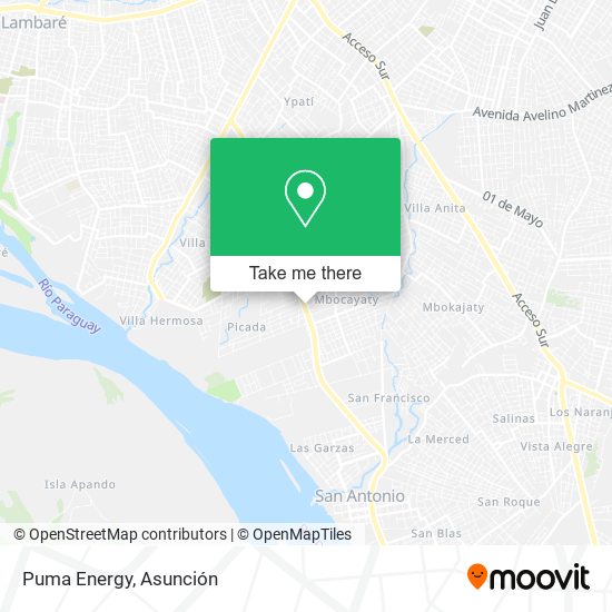 Mapa de Puma Energy