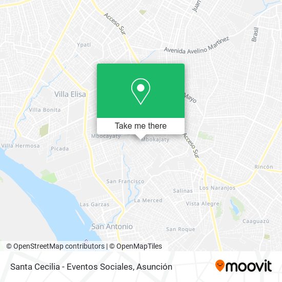 Santa Cecilia - Eventos Sociales map