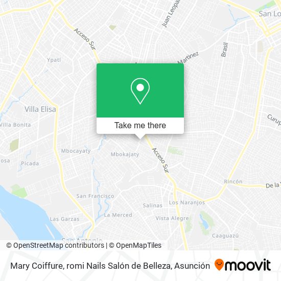Mapa de Mary Coiffure, romi Nails Salón de Belleza