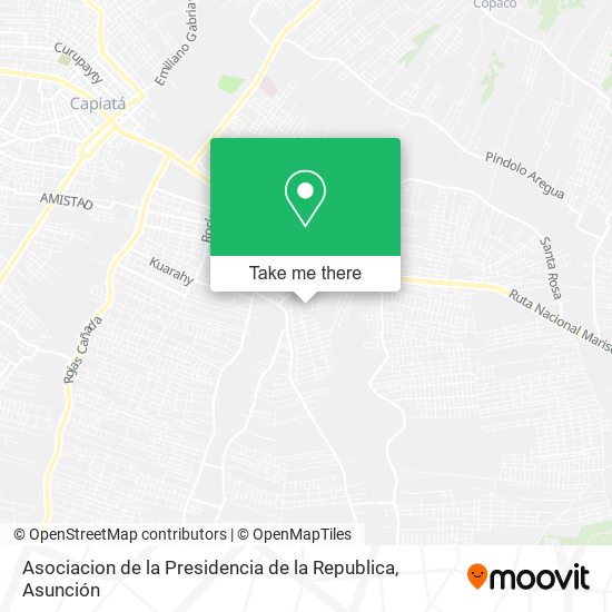 Asociacion de la Presidencia de la Republica map