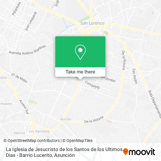 La Iglesia de Jesucristo de los Santos de los Ultimos Dias - Barrio Lucerito map