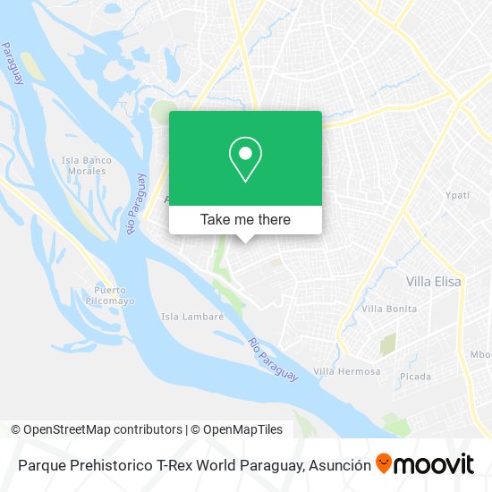 Parque Prehistorico T-Rex World Paraguay map