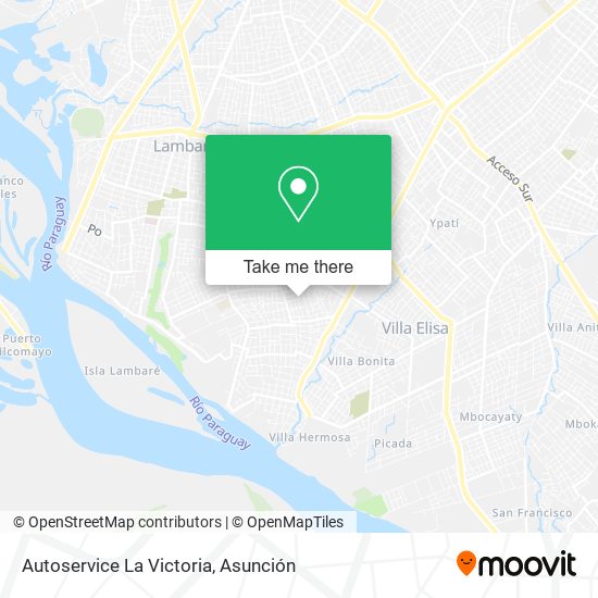 Autoservice La Victoria map