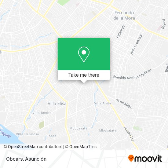 Obcars map