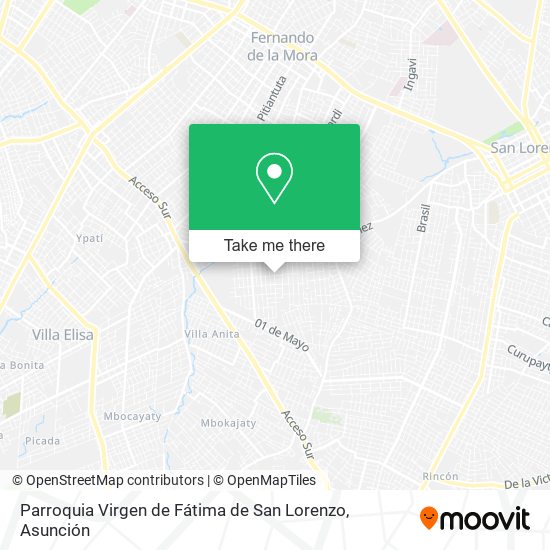 Mapa de Parroquia Virgen de Fátima de San Lorenzo