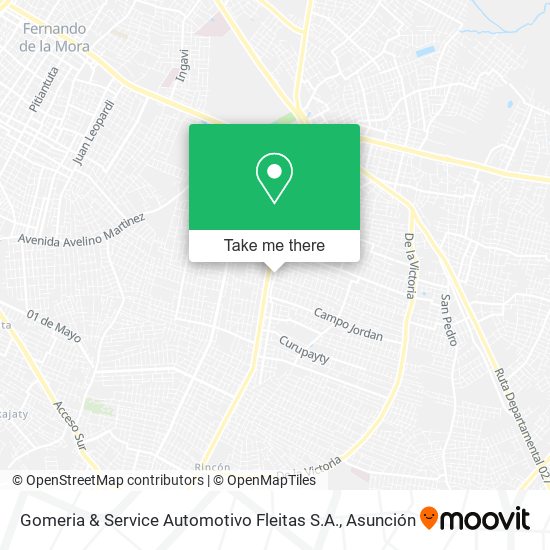 Gomeria & Service Automotivo Fleitas S.A. map