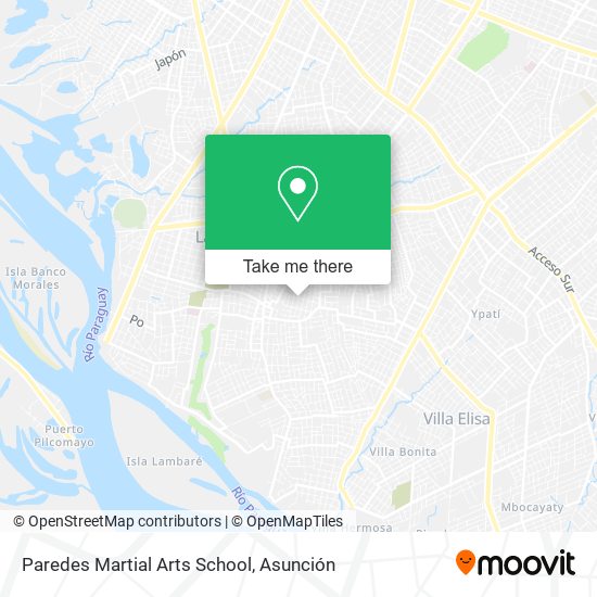 Paredes Martial Arts School map