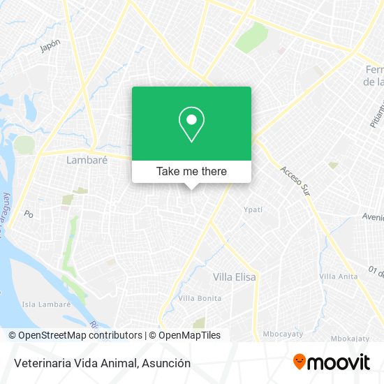 Mapa de Veterinaria Vida Animal