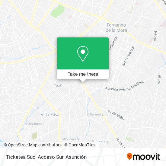 Ticketea Suc. Acceso Sur map