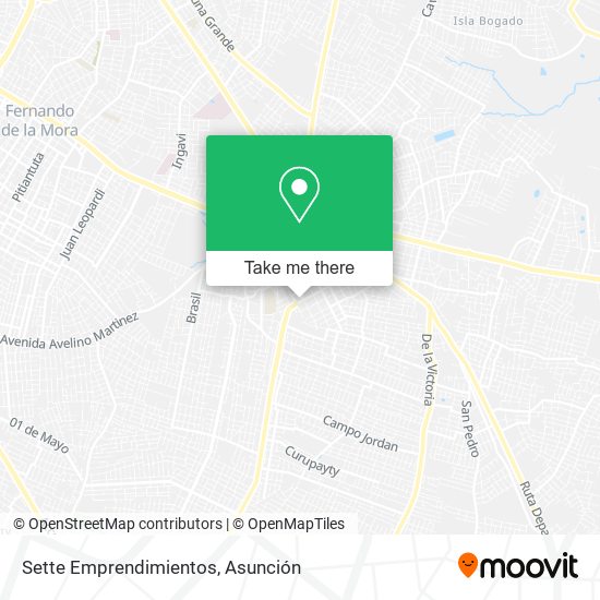 Sette Emprendimientos map