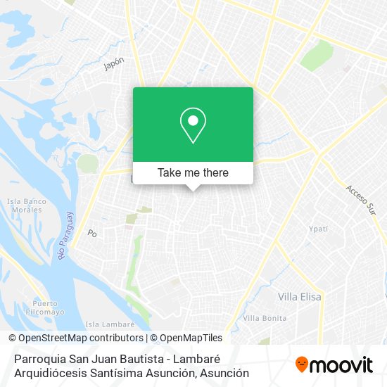 Mapa de Parroquia San Juan Bautista - Lambaré Arquidiócesis Santísima Asunción