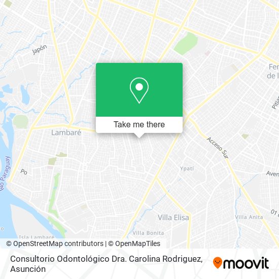 Mapa de Consultorio Odontológico Dra. Carolina Rodriguez