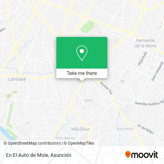 En El Auto de Mole map