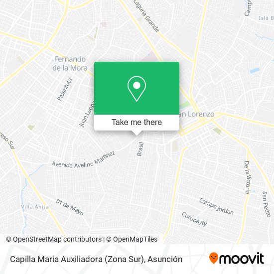 Mapa de Capilla Maria Auxiliadora (Zona Sur)