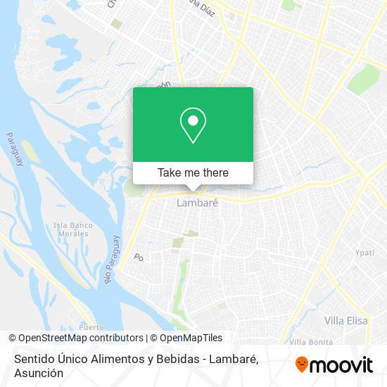 Sentido Único Alimentos y Bebidas - Lambaré map
