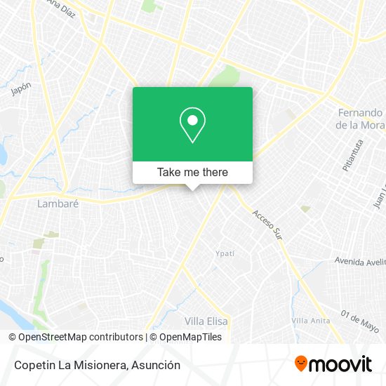 Copetin La Misionera map