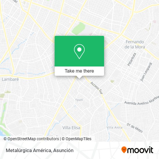 Mapa de Metalúrgica América