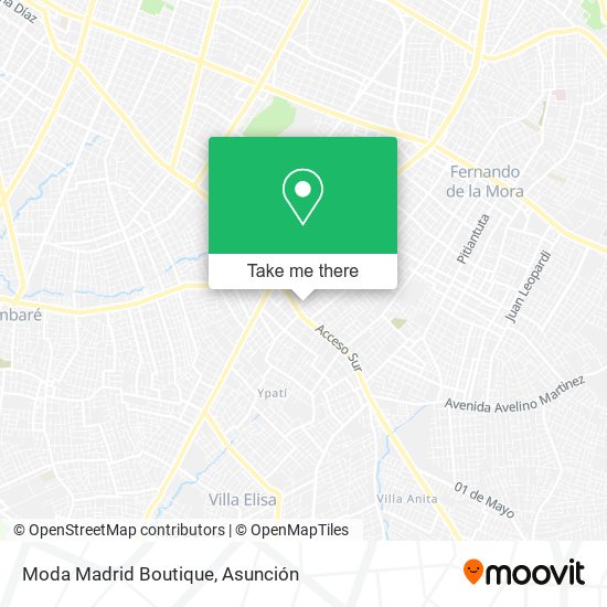 Moda Madrid Boutique map