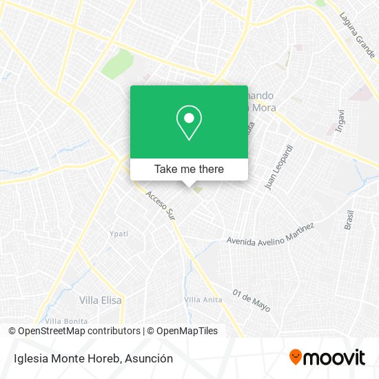 Iglesia Monte Horeb map