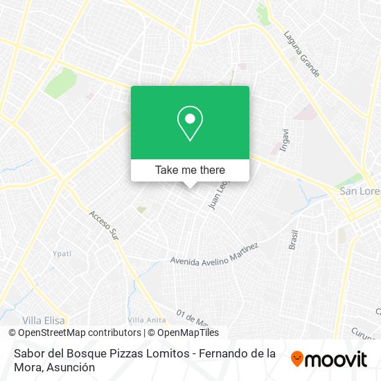 Mapa de Sabor del Bosque Pizzas Lomitos - Fernando de la Mora