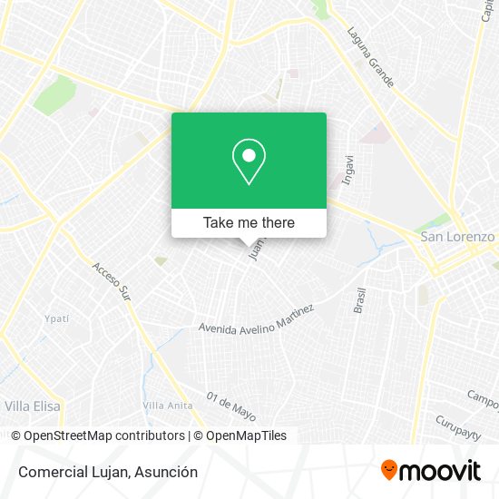 Comercial Lujan map