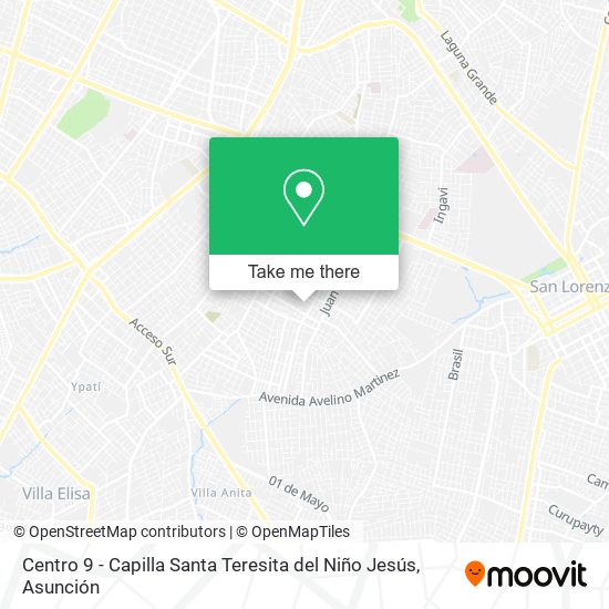 Centro 9 - Capilla Santa Teresita del Niño Jesús map
