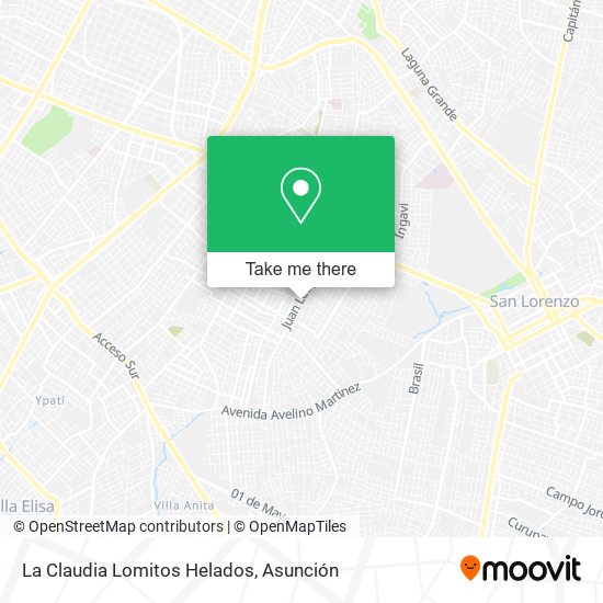 La Claudia Lomitos Helados map