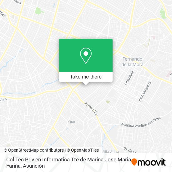 Col Tec Priv en Informatica Tte de Marina Jose Maria Fariña map