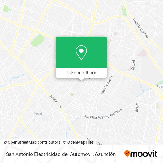 San Antonio Electricidad del Automovil map