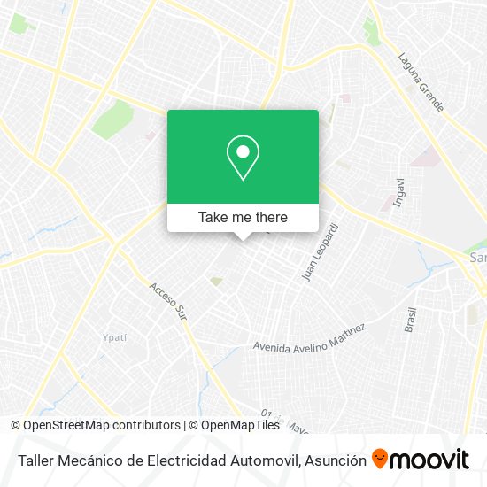Mapa de Taller Mecánico de Electricidad Automovil