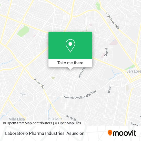 Mapa de Laboratorio Pharma Industries