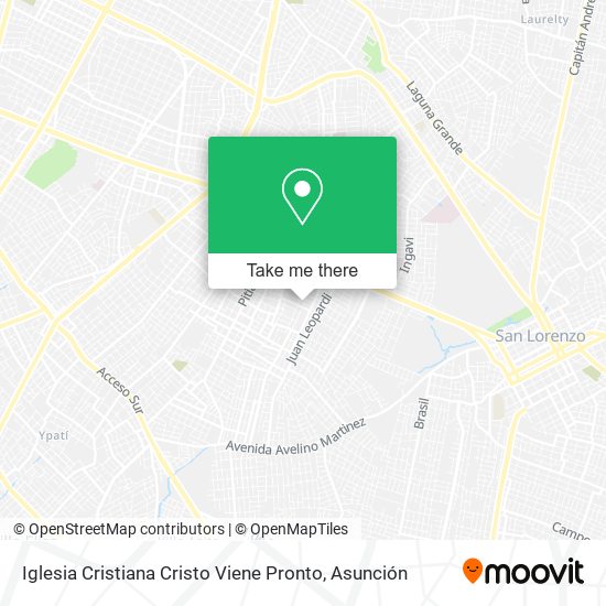 Mapa de Iglesia Cristiana Cristo Viene Pronto