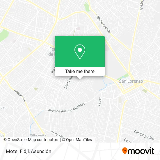 Motel Fidji map