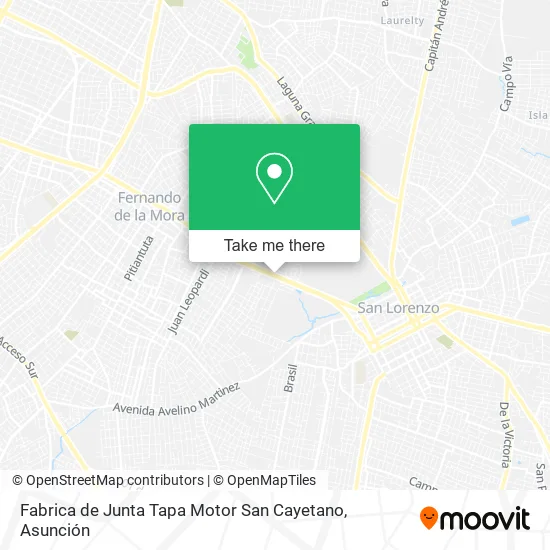 Fabrica de Junta Tapa Motor San Cayetano map
