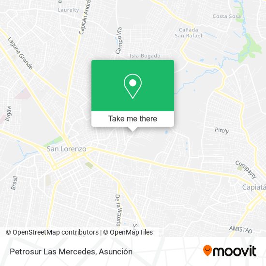 Petrosur Las Mercedes map