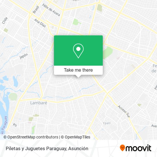 Mapa de Piletas y Juguetes Paraguay