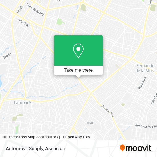 Automóvil Supply map