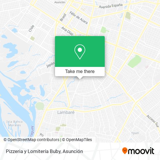 Mapa de Pizzeria y Lomitería Buby
