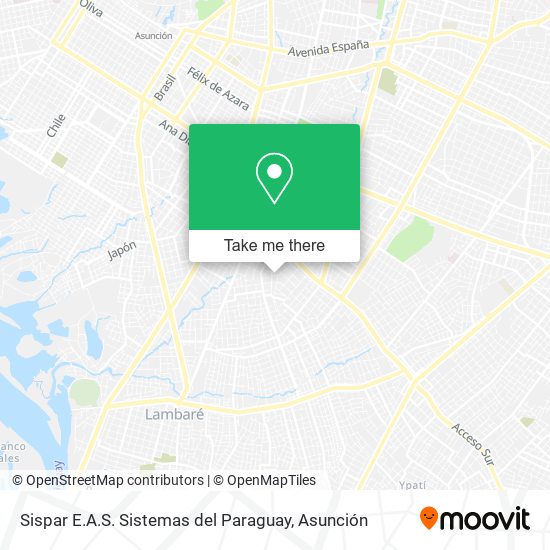 Mapa de Sispar E.A.S. Sistemas del Paraguay