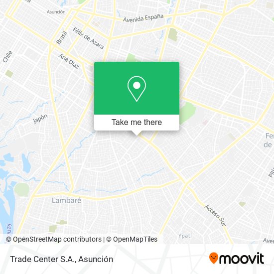 Mapa de Trade Center S.A.