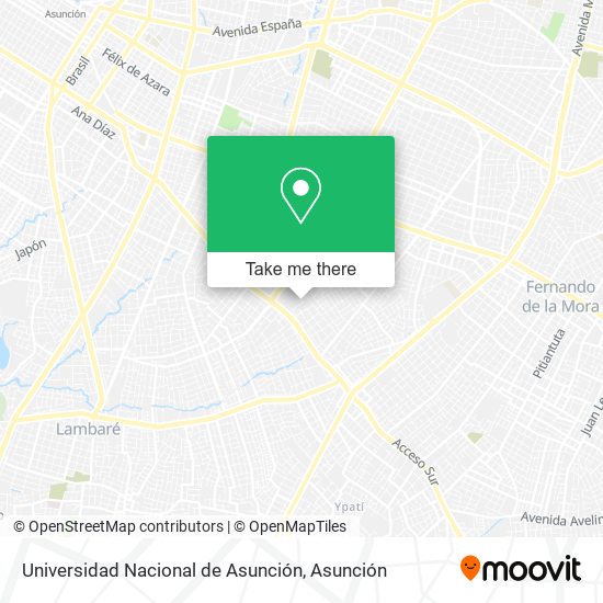 Universidad Nacional de Asunción map