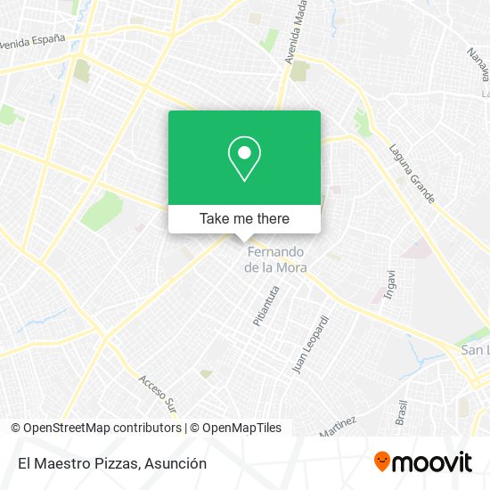 El Maestro Pizzas map