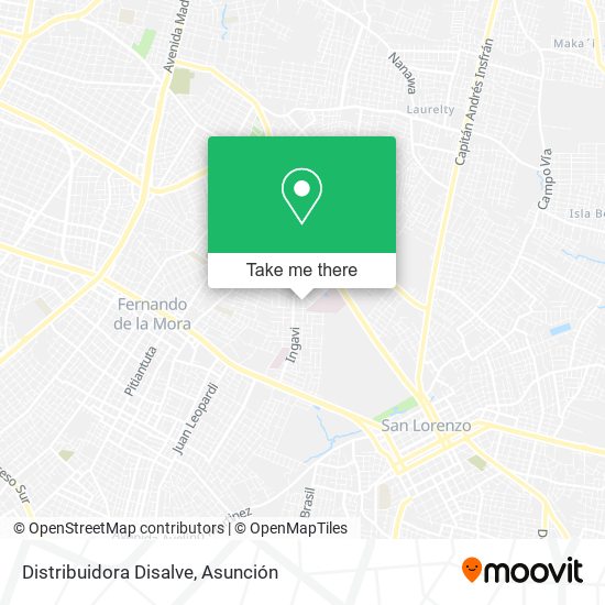 Mapa de Distribuidora Disalve